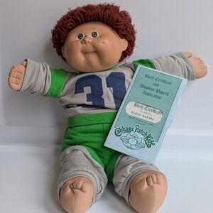 1986 Cabbage Patch Kids Vintage Original Boy Elroy Doll w/ Adoption Papers, Rare